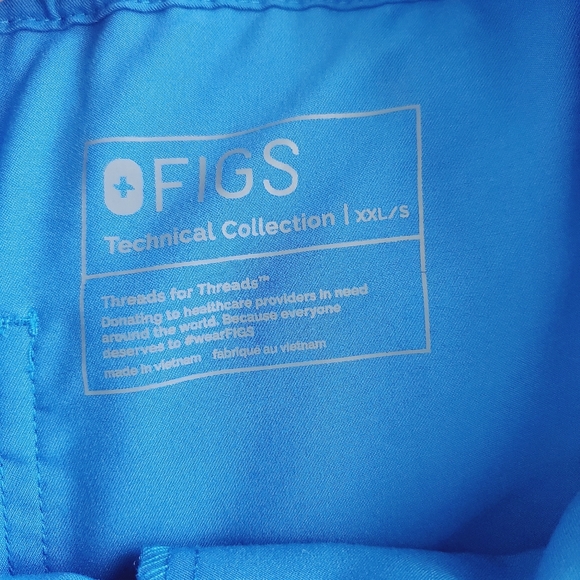 FIGS Technical Collection Pisco Scrub Pants in Royal Blue Size XXL-Short - Picture 9 of 11